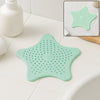 Mint Green Silicone Star Shaped Sink Filter Bathroom Hair Catcher Drain Strainers For Basin