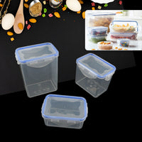 Kitchen Storage Container Set With Food Grade Plastic And Air Seal Lock Lid For Storage Of Grocery Spices Dry Fruits Use For Home Office Restaurant Canteens (3 Piece Set) - LootFaat