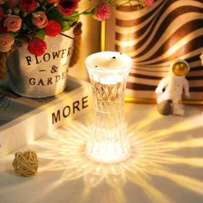 Crystal Lamp Universal Night Light Soft Lighting Eye Protection For Nursery Study Bedroom Transparent Crystal Table Soft Lighting Multipurpose For Hotel For Office For Childrens Room (12pc Moq)