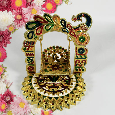Bal Gopal Jhula - Silver Premium Decorative Swing