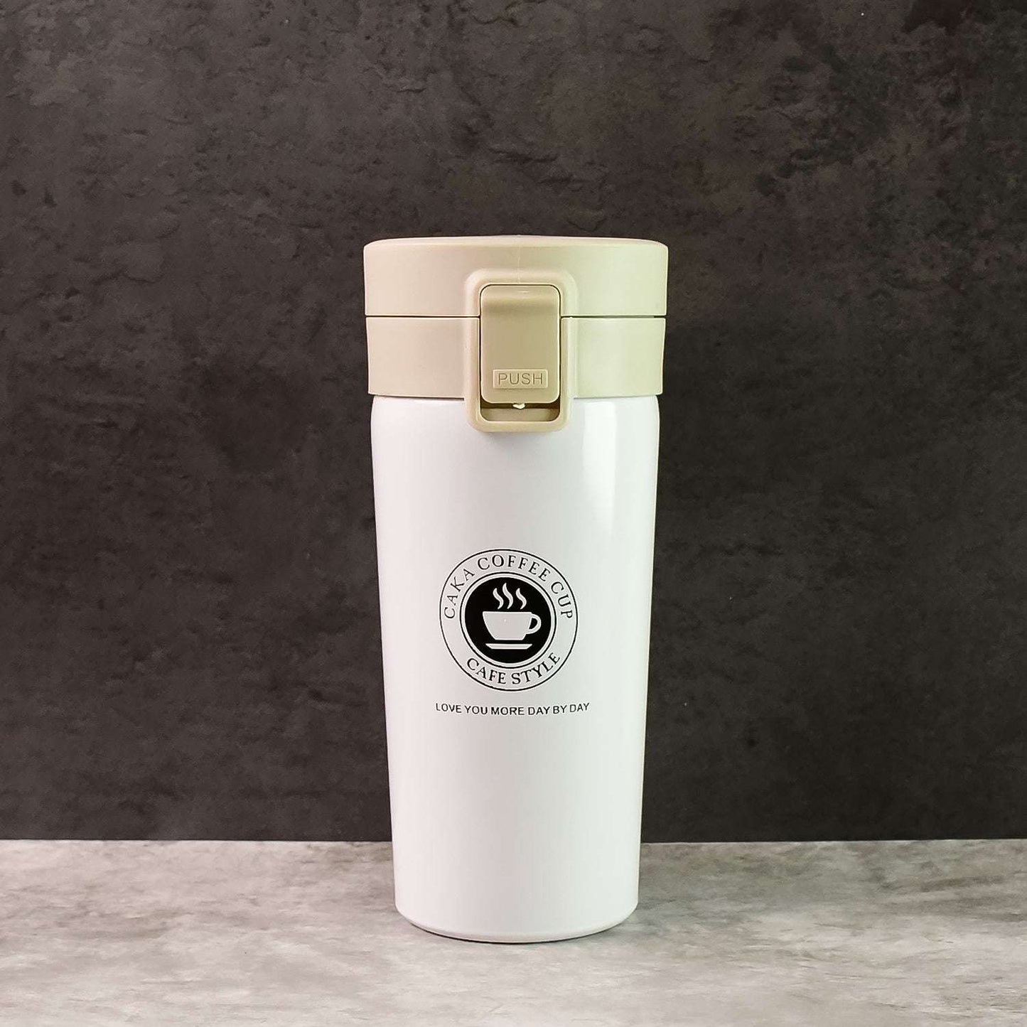 Stainless Steel Vacuum Insulated Coffee Flask With Flip Lock Lid (400ml  1 Pc)