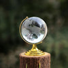 Crystal World Globe with Golden Stand - 50mm