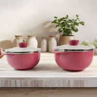 Apex Premium Plastic Serving Bowl Set with Lids (2 Piece)