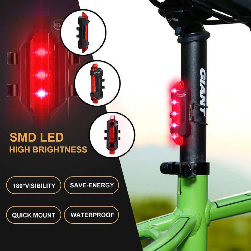 Rechargeable Bicycle Front Waterproof Led Light (Red) - LootFaat