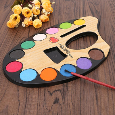 Kids Watercolor Paint Set with Palette & Brush - second image
