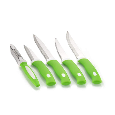 6-Piece Stainless Steel Knife & Peeler Set with Stand - second image