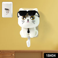 Cat Hook For Wall Cute Cat Key Hook With Sunglasses (1 Pc) - LootFaat