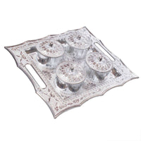 Dry Fruit Air Tight Bowls Tray With Lids 4 Section Snacks Mukhvas Dani - LootFaat