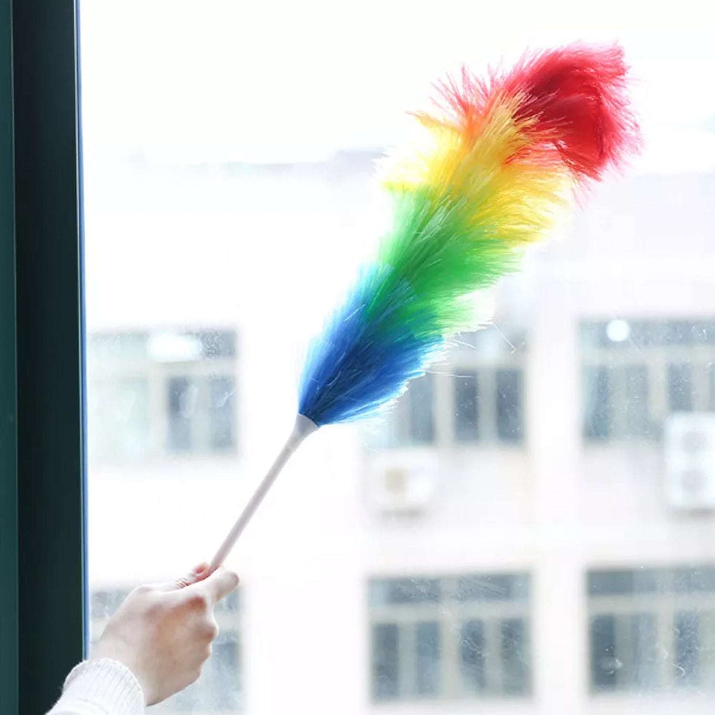 Colorful Feather Duster  Microfiber Duster For Cleaning  Dusting Stick  Dusting Brush - LootFaat