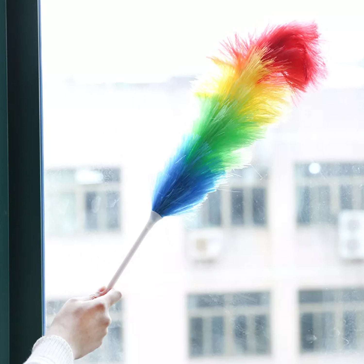 Colorful Feather Duster  Microfiber Duster For Cleaning  Dusting Stick  Dusting Brush - LootFaat