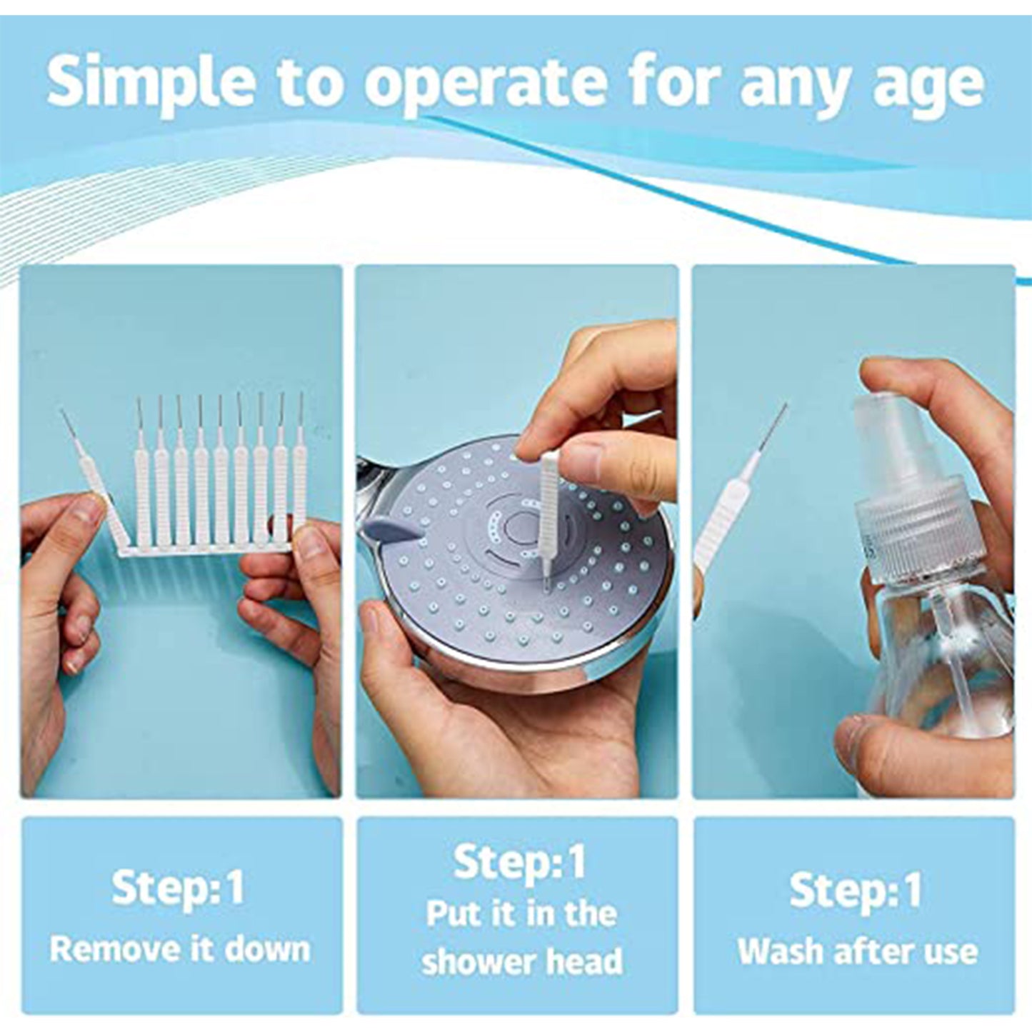 10pcs Shower Nozzle Cleaning Brush Reusable Multifunctional Shower Head Anti-clogging Small Brush - LootFaat