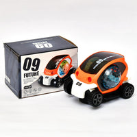 Plastic 360 Degree Rotating Stunt Car Toy For Kids - Bump And Go Action With 4d Lights And Music Plastic Mini Car With Disco Ball (1 Pc  Battery Not Included) - LootFaat