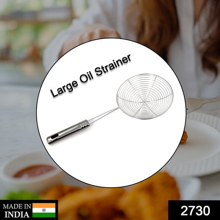 Large Oil Strainer To Get Perfect Fried Food Stuffs Easily Without Any Problem And Damage. - LootFaat