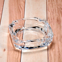 Glass Brunswick Crystal Quality Cigar Cigarette Ashtray Round Tabletop For Home Office Indoor Outdoor Home Decor - LootFaat