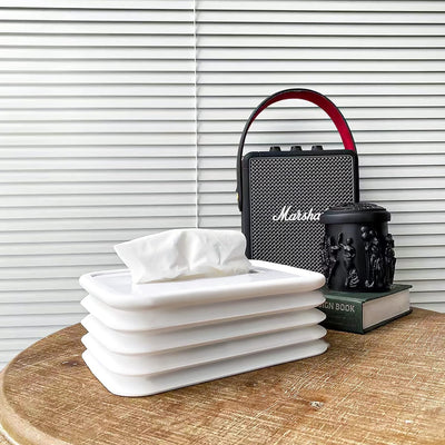 Silicone Tissue Box Cover - Modern Cube/Cylinder Holder for Home, Office, Car