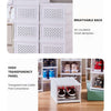 4-Tier Stackable Storage Cart with Wheels - Foldable Organizer for Kitchen, Bathroom, Laundry