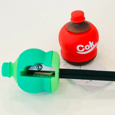 3D Drink Bottle Pencil Sharpener Eraser Set - Fun Stationery for Kids - second image