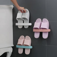 Bathroom Towel Slipper Hanging Rack Self Adhesive Wall Mounted (1 Pc) - LootFaat