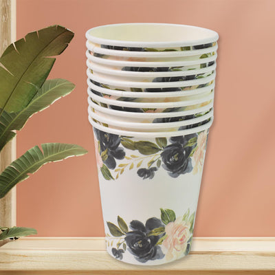 Disposable Paper Cups Disposable Tea Coffee Cups (10 Pcs Set  Mix Color  Design) - second image