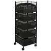 5 Layer Multipurpose Kitchen Storage Trolley With Wheels