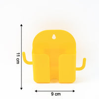 1 Pc Orange Wallmount Mobile Stand With Hook For And Stuffs Purposes.