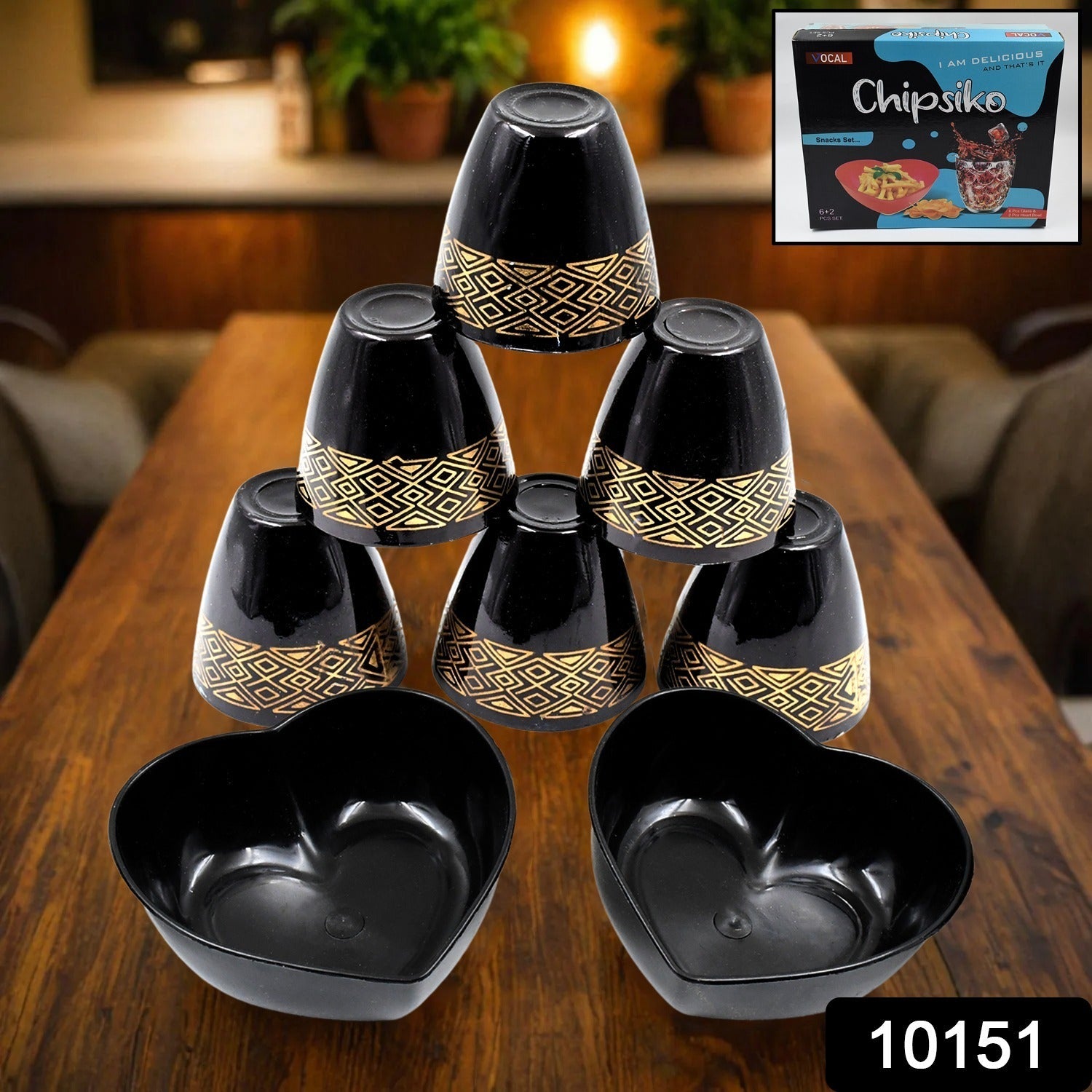 2 Bowl  6 Glass Snake Set ( 8 Pc Set ) - LootFaat