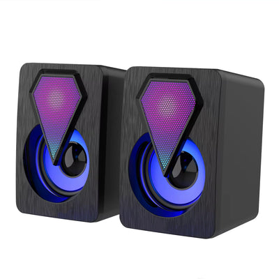 Rgb Desktop Speakers Plug And Play Usb Powered Speaker (2 Pc Set) - second image