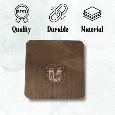 Self-adhesive Heavy-duty Plastic Wall Hook  1 Pc (8x8 Cm) - second image