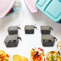 Rotating Spice Jars Vertical Rotatable Seasoning Box 5 Section  Tier With 5 Spoon (1 Set) - LootFaat