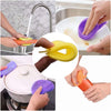 Silicone Dish Scrubber Sponge Mildew Free Non Stick (Mix Color)