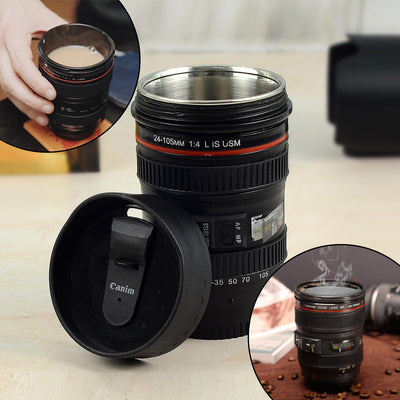 4763 Plastic Camera Lens Stainless Steel Coffee Mug - second image