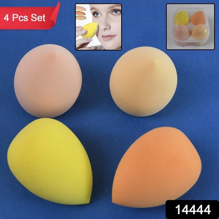 Makeup Sponges Set Perfect For Liquid Cream And Powder (4 Pcs Set With Case) - LootFaat