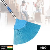 4699 Broom With Long Stainless Steel Rod And Extendable Cobweb Cleaner Stick