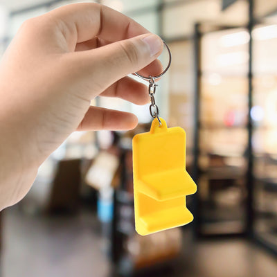 Plastic 2-in-1 Mobile Stand Keychain (1 Pc) - second image