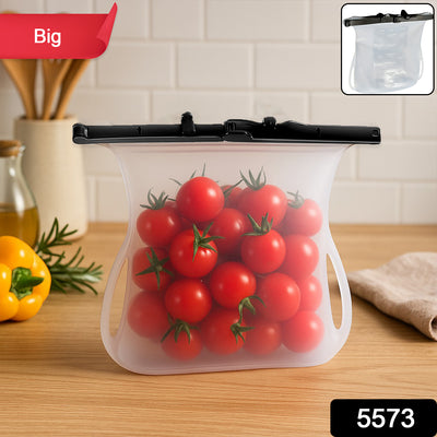 Reusable Silicone Food Storage Bags - Leakproof Freezer & Sandwich Bags (1 Pc)
