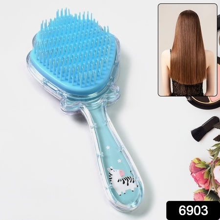 Cartoon Hair Brush Massage Shower Comb Blur Wet Salon (1 Pc ) - LootFaat