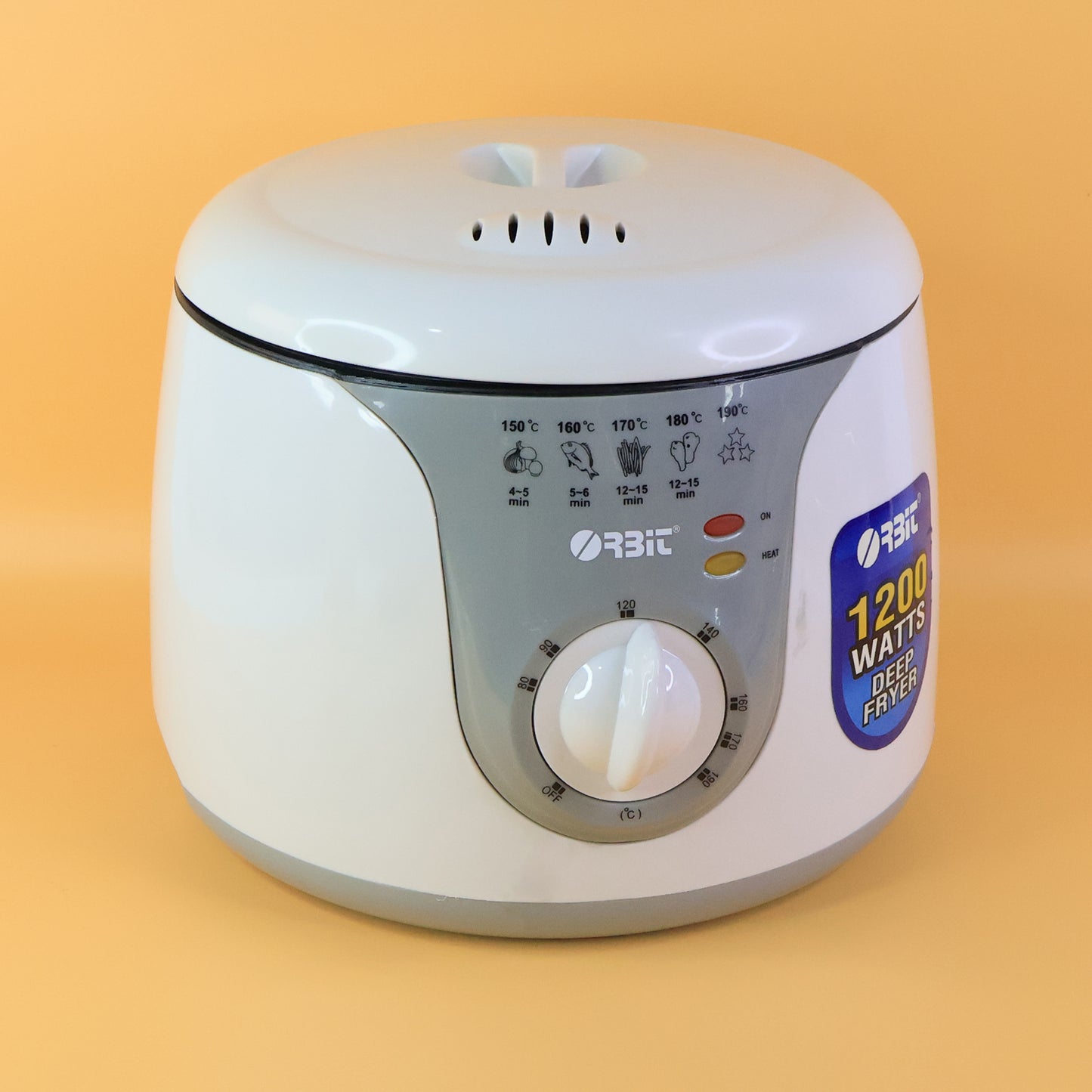 Orbit 1200W Electric Deep Fryer with Adjustable Temperature