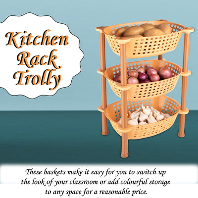 Multipurpose Plastic Storage Rack Organiser - 3 Pcs - second image