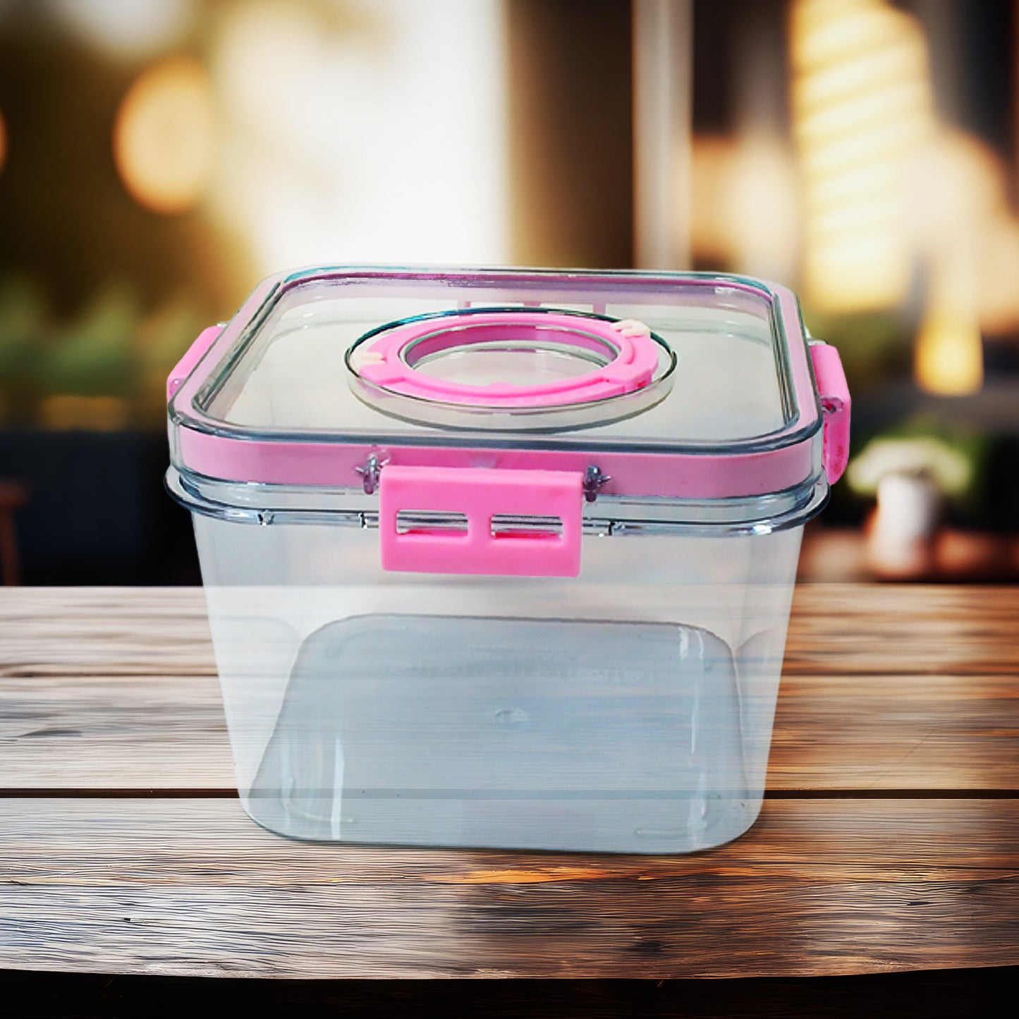 Clear Plastic Food Storage Container with Lid - 1400ml