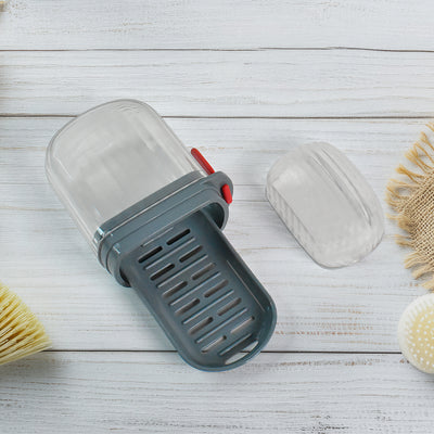 Multipurpose Soap Box Holder With Transparent Dust-proof Lid Sabudani (1 Pc) - second image