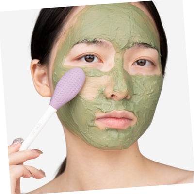 Double-headed Silicone Mask Brush Face Cleansing And Applying Mud Mask Beauty Salon Special Brush Smear Tool Facial Scrub Silicone Wash Scrubber Face Tools (1 Pc) - second image