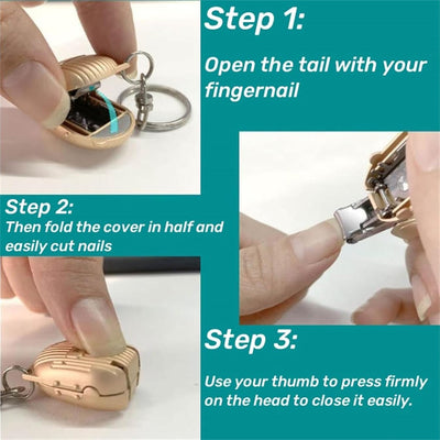 Keychain Nail Clipper - Portable Stainless Steel Mini Nail Cutter - second image