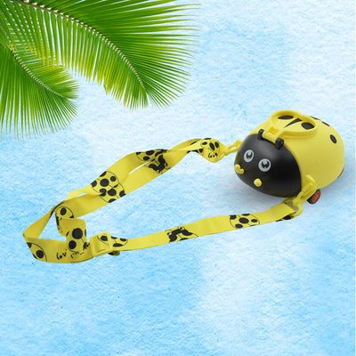 Cute Plastic Bug Shape Water Bottle With Adjustable Shoulder Strap 4 Wheel   Straw Portable Drinking Cup Water Bottle For Kids  Water Bottle  Return Gift For Kids  Water Bottle With Straw  School Kinds Water Bottle (1 Pc) - second image