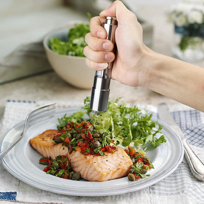 Thumb Press Stainless Steel Salt & Pepper Grinder - second image