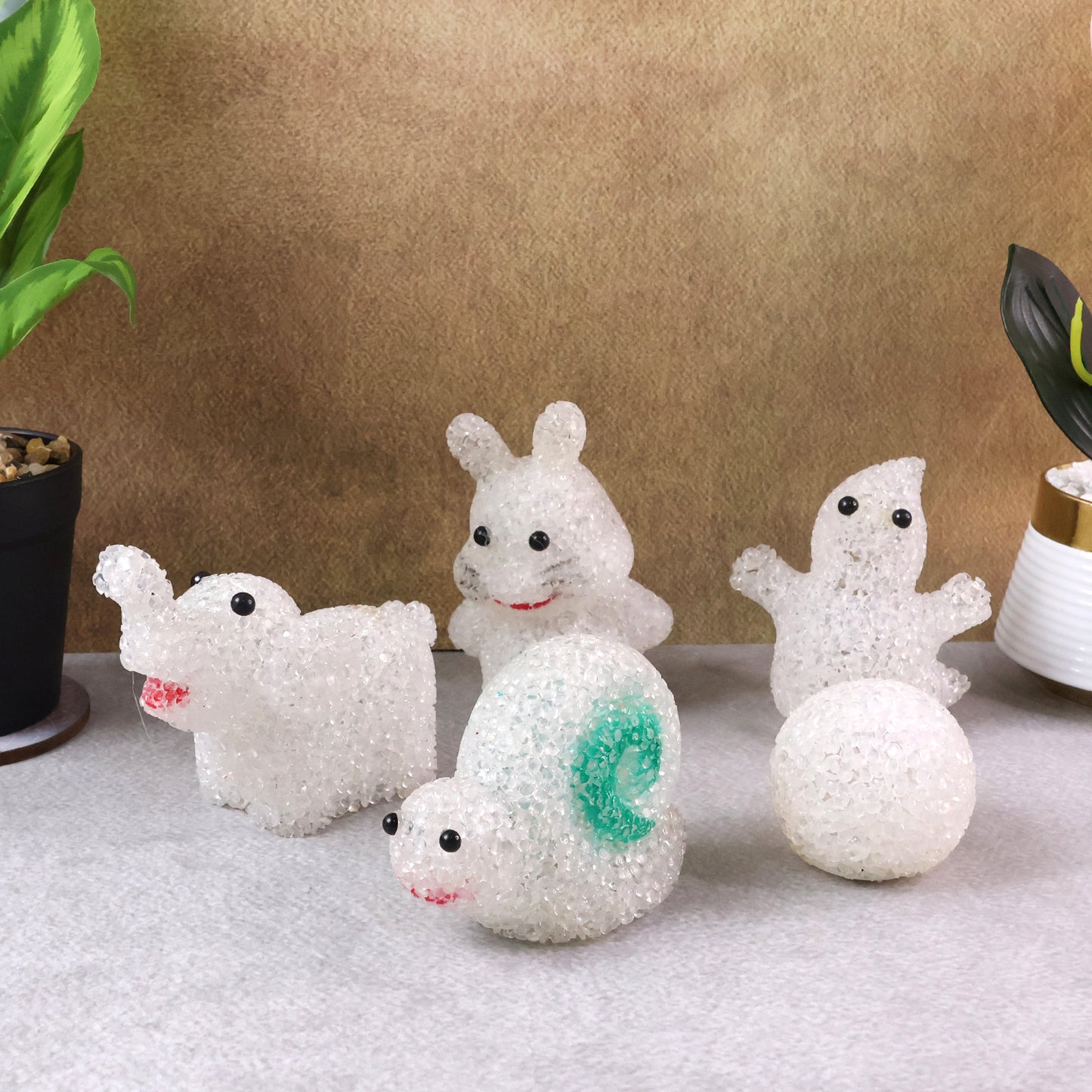 7995 Multi Shape Small Light Lamps Led Shape Crystal Night Light Lamp (6 Pc Set)