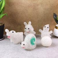 7995 Multi Shape Small Light Lamps Led Shape Crystal Night Light Lamp (6 Pc Set)