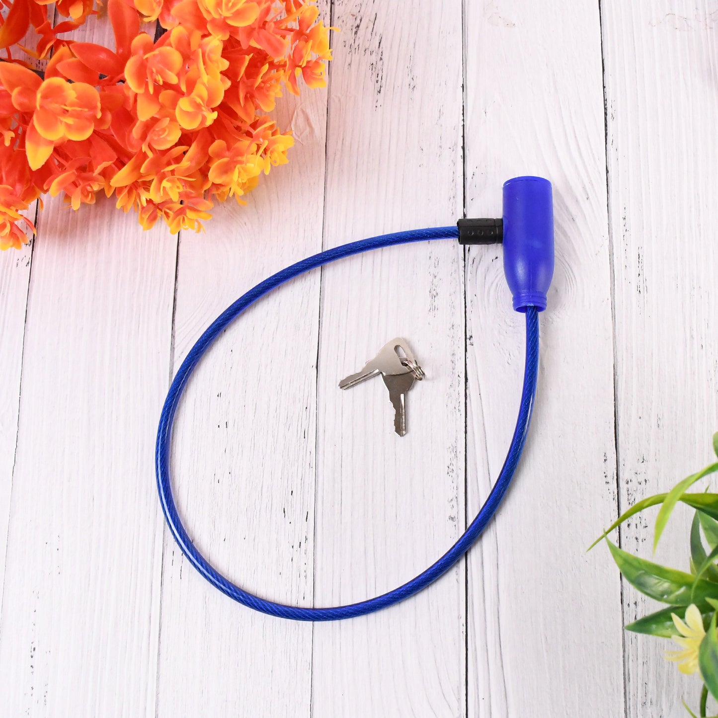 Heavy Duty Multipurpose Steel Cable Safety Lock With 2 Keys (1 Pc) - LootFaat
