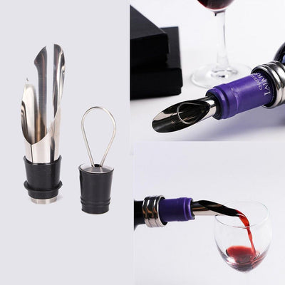 Premium Wine Bottle Shape Bar Accessory Gift Set - second image