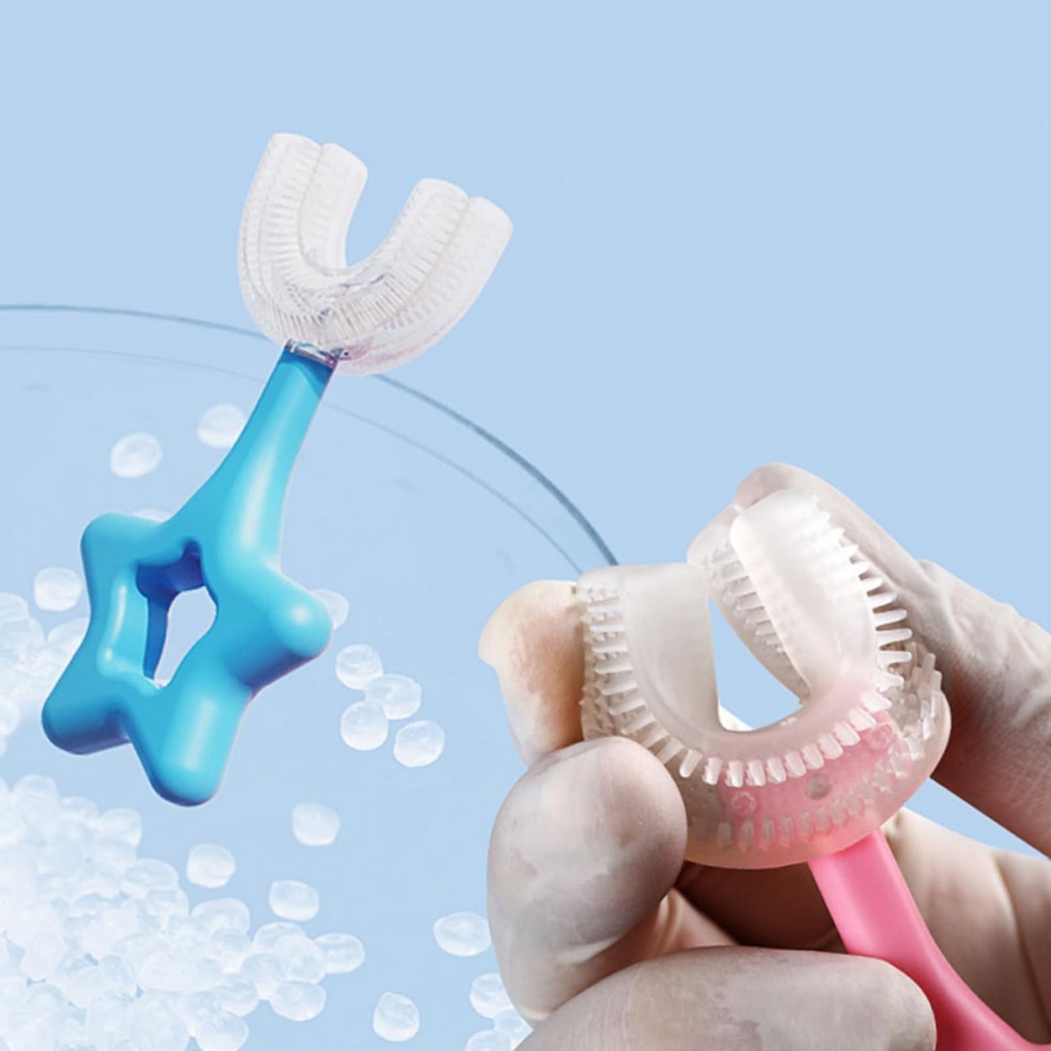 Star  U-shape Silicone Manual Toothbrush (1 Pc) - LootFaat