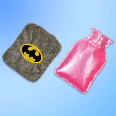 Batman Small Hot Water Bag With Cover For Pain Relief Neck Shoulder Pain And Hand Feet Warmer Menstrual Cramps. - second image